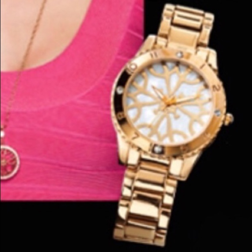 Avon Signature Collection Gold Watch Women’s - Picture 1 of 10